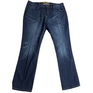 Seven7 Men's Slim Straight Fit Dark‎ Wash Jeans, Size 38x30, Stretch